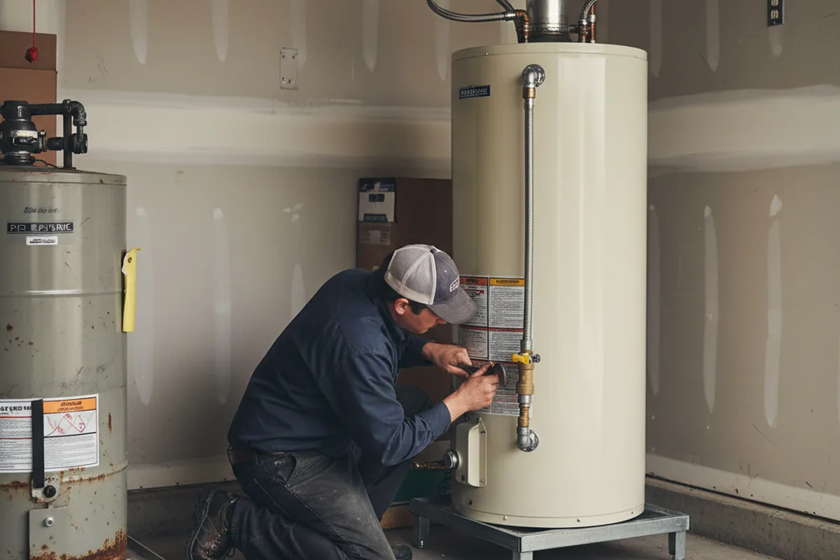 Water heater and shutoff valve replacement in Zebulon